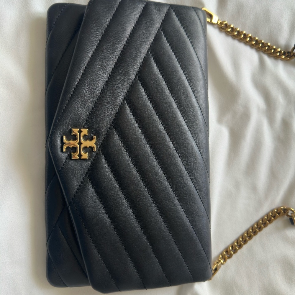 Tory Burch Black Quilted Leather Chain Bag